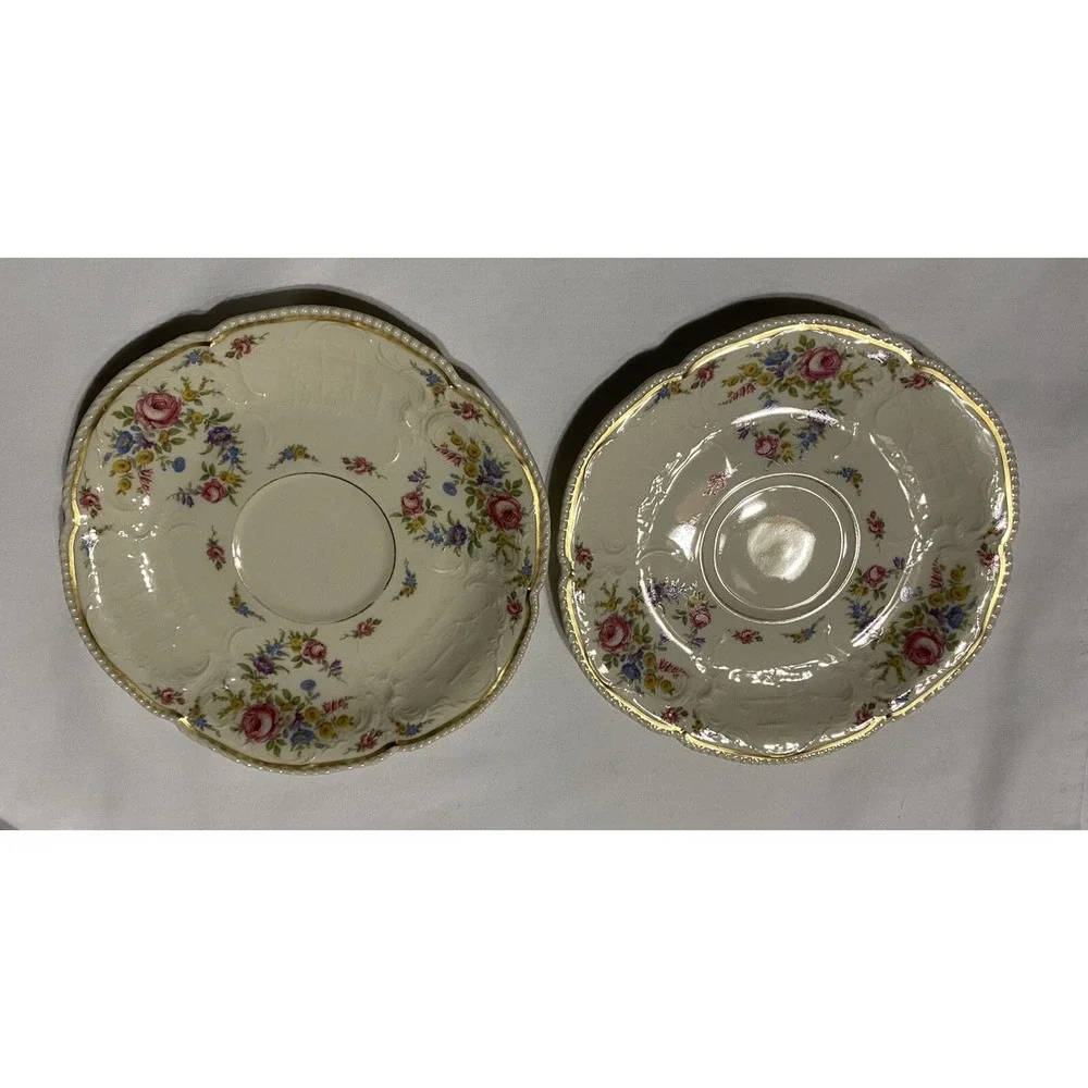 Rosenthal Continental Marianne Flat Set Of Two Saucers